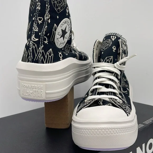 Converse WMNS CTAS MOVE HI
BLACK/NATURAL IVORY A03725C Platforms Sneakers - Picture 8 of 16